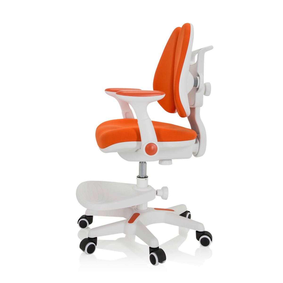 JUGENDDREHSTUHL  in Netzbespannung Orange, Weiß  - Orange/Weiß, MODERN, Kunststoff/Textil (56/88/52cm) - MID.YOU
