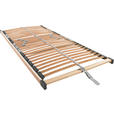 LATTENROSTSET 180/200 cm Mittelzone verstellbar, Birke  - Ahornfarben, Basics, Holz (180/200cm) - Sleeptex