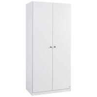 DREHTÜRENSCHRANK 2-türig Weiß  - Weiß, Basics, Holzwerkstoff (91/197/54cm) - Xora