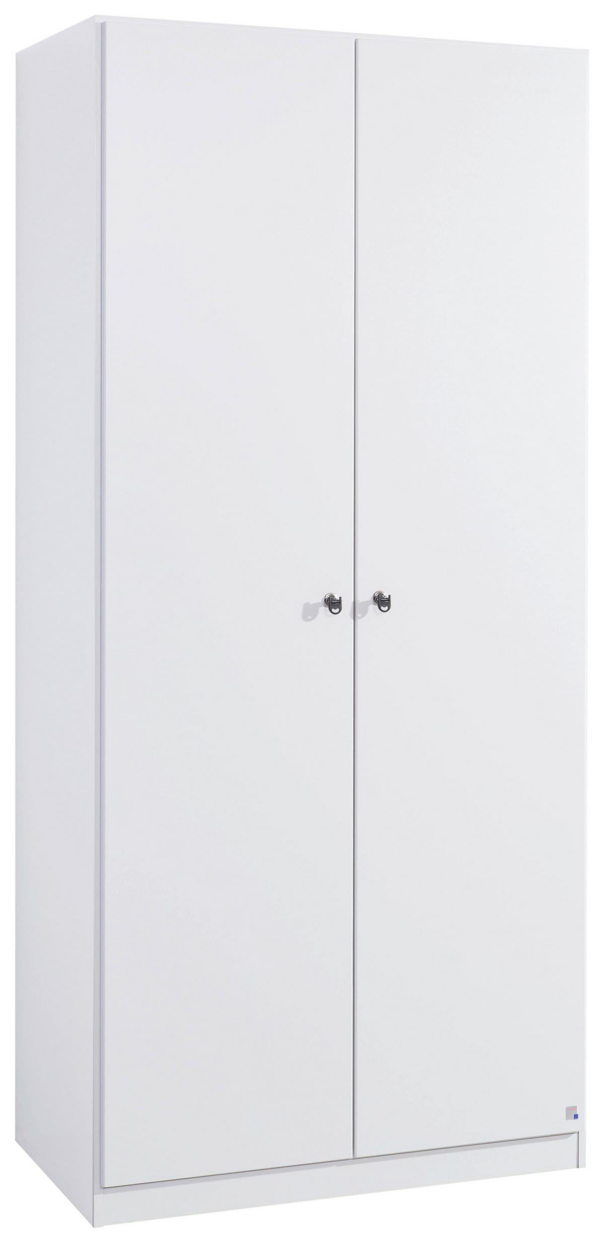 DREHTÜRENSCHRANK 2-türig Weiß  - Weiß, Basics, Holzwerkstoff (91/197/54cm) - Xora