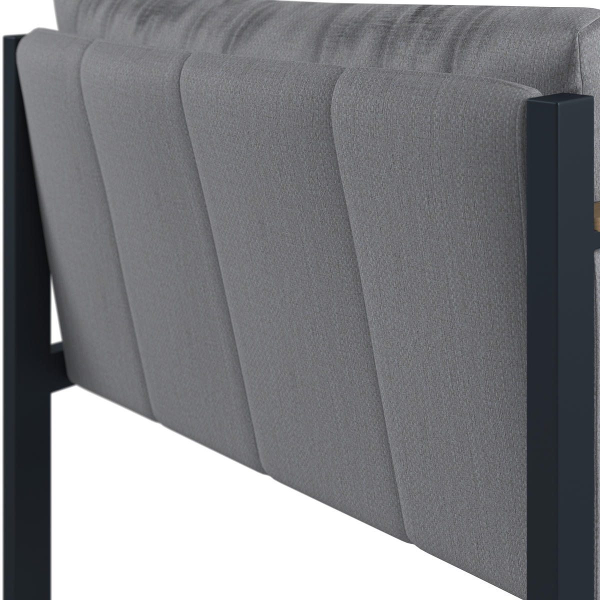 KONCOVÝ DIEL TERASOVEJ ZOSTAV drevo, kov, textil - sivá/farba tíku, Design, kov/drevo (83,5/73/76cm) - Amatio