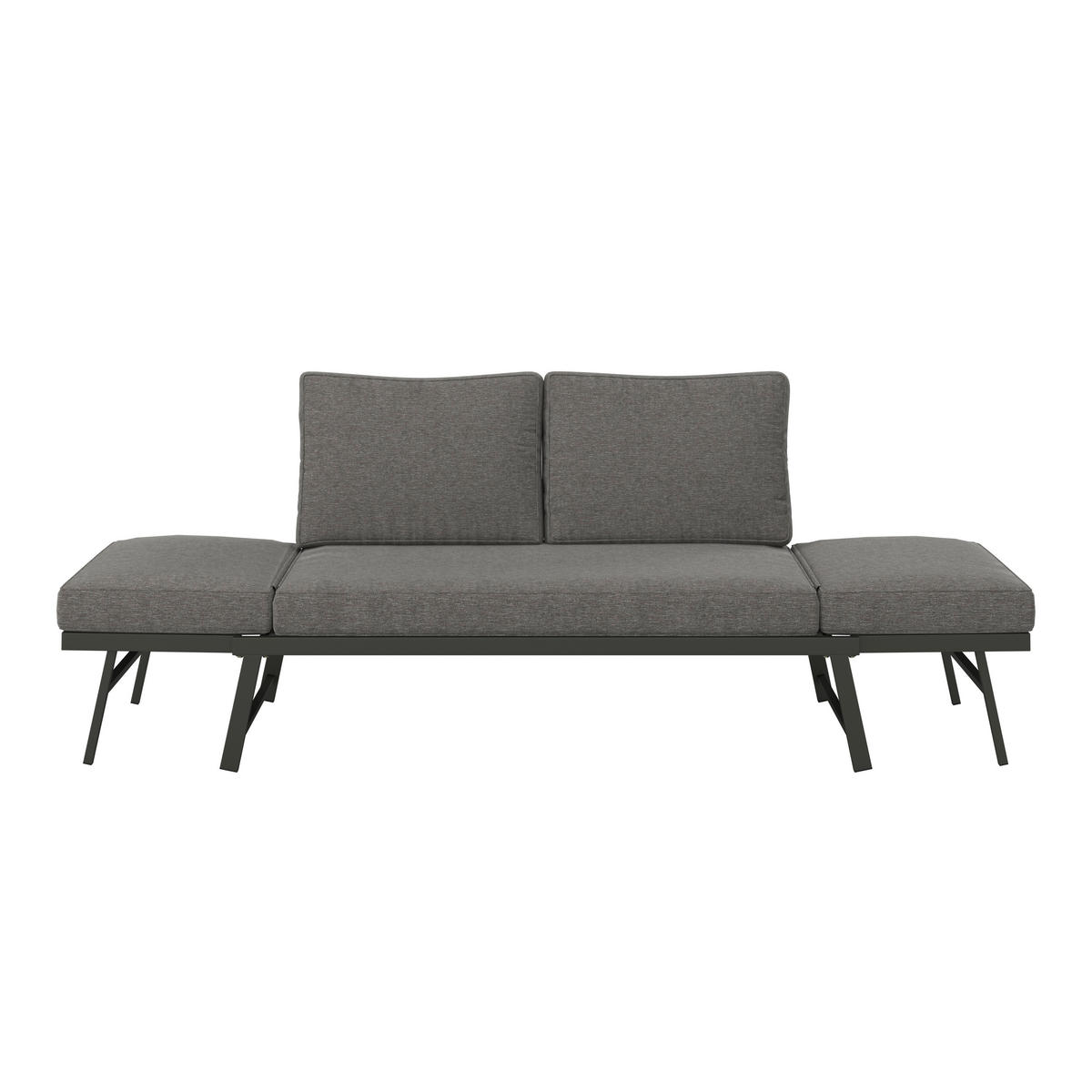 GARTENBANK 220/163/68/70 cm  Stahl  - Grau, MODERN, Metall (220/163/68/70cm) - Ambia Garden
