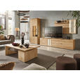 WOHNWAND  in Wildeiche  322,4/205,5/45,2 cm    - Wildeiche/Schwarz, Natur, Glas/Holz (322,4/205,5/45,2cm) - Valnatura