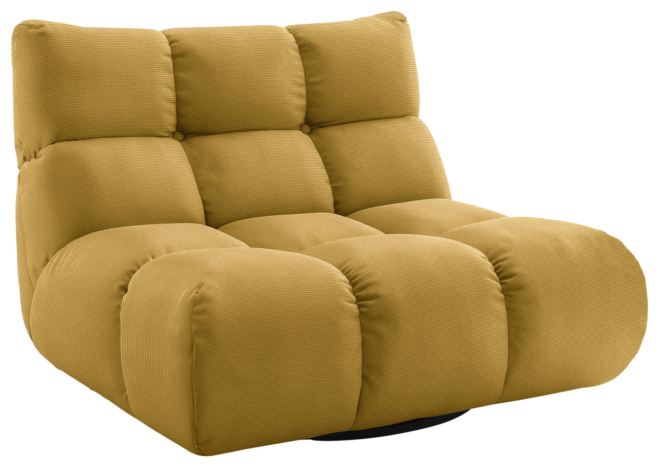 SESSEL Feincord Goldfarben, Hellgrün  - Goldfarben/Schwarz, Design, Kunststoff/Textil (112/85/108cm) - Pure Home Lifestyle
