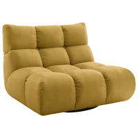 SESSEL Feincord Goldfarben, Hellgrün  - Goldfarben/Schwarz, Design, Kunststoff/Textil (112/85/108cm) - Pure Home Lifestyle
