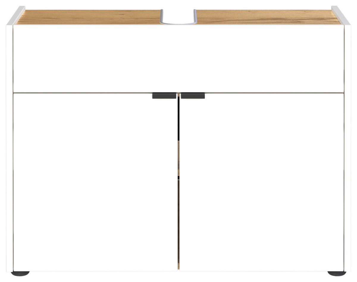 WASCHBECKENUNTERSCHRANK 80/60/34 cm  - Eichefarben/Schwarz, MODERN, Holzwerkstoff/Kunststoff (80/60/34cm) - Germania