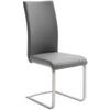 SCHWINGSTUHL  in Edelstahl Lederlook  - Edelstahlfarben/Creme, Design, Textil/Metall (42/102/58cm) - MID.YOU