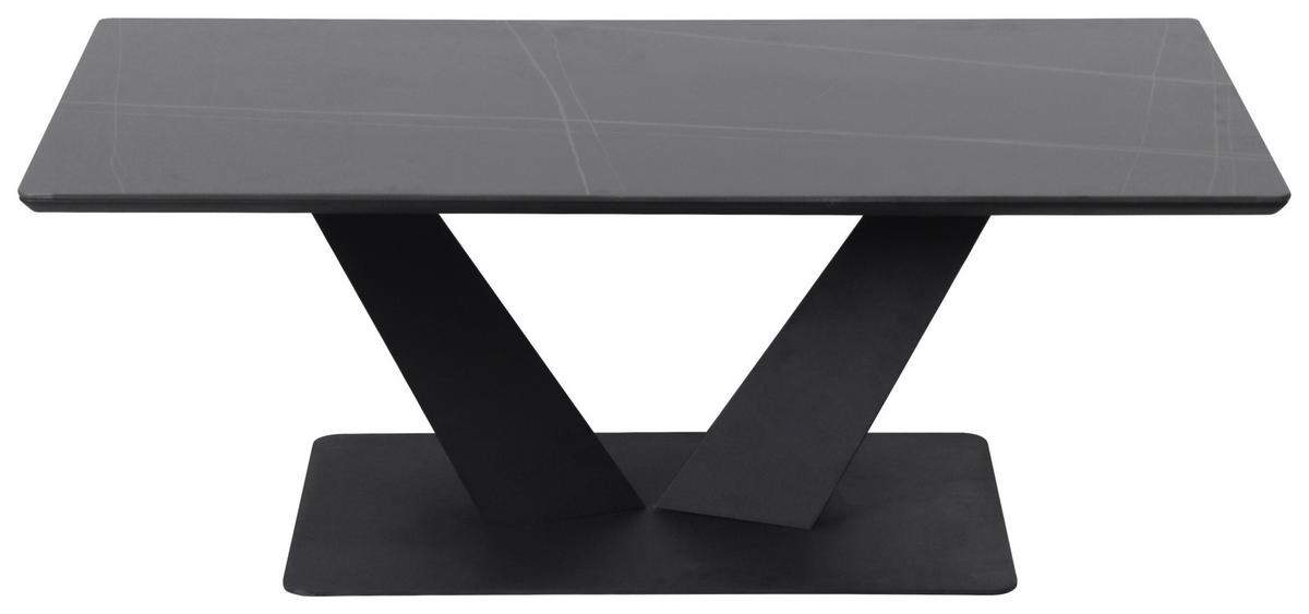 COUCHTISCH 110/60/42 cm rechteckig Schwarz  - Schwarz, Design, Keramik/Metall (110/60/42cm) - Stylife