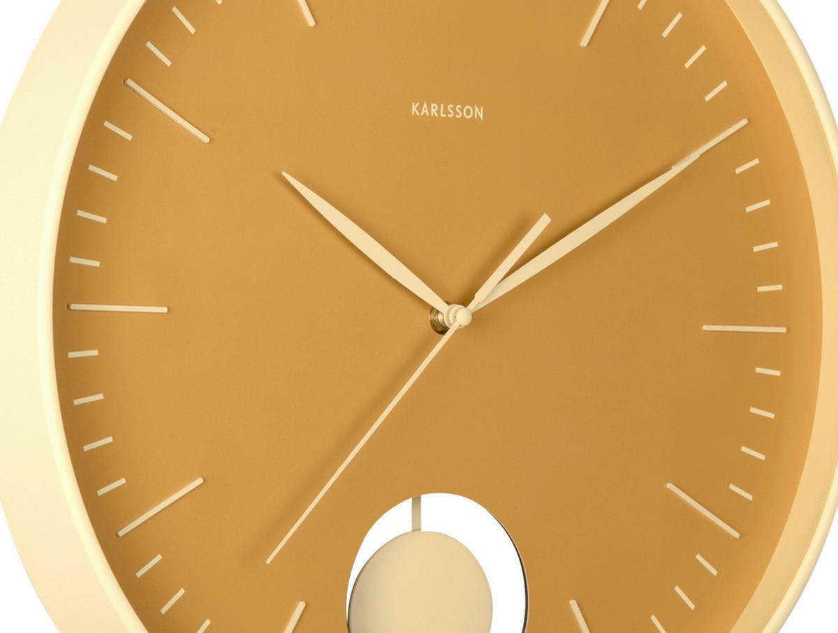 WANDUHR Grato Hellgelb  - Hellgelb, Basics, Kunststoff (41cm) - Karlsson