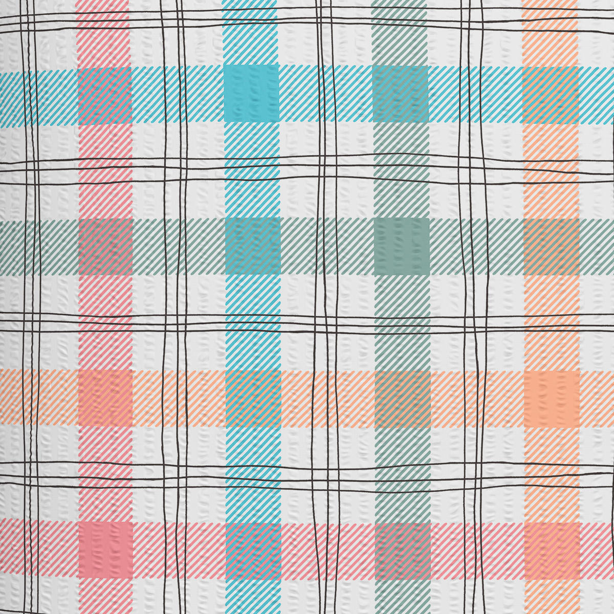 KREPOVÉ OBLIEČKY, seersucker, viacfarebná, 140/200 cm - viacfarebná, Konventionell, textil (140/200cm) - Esposa