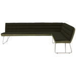 ECKBANK 264/174 cm  in Grün, Edelstahlfarben  - Edelstahlfarben/Grün, Design, Textil/Metall (264/174cm) - Dieter Knoll