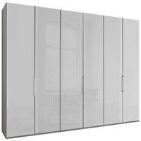 FALTTÜRENSCHRANK 300/236/58 cm 6-türig Grau, Weiß  - Chromfarben/Weiß, KONVENTIONELL, Glas/Holzwerkstoff (300/236/58cm) - Dieter Knoll