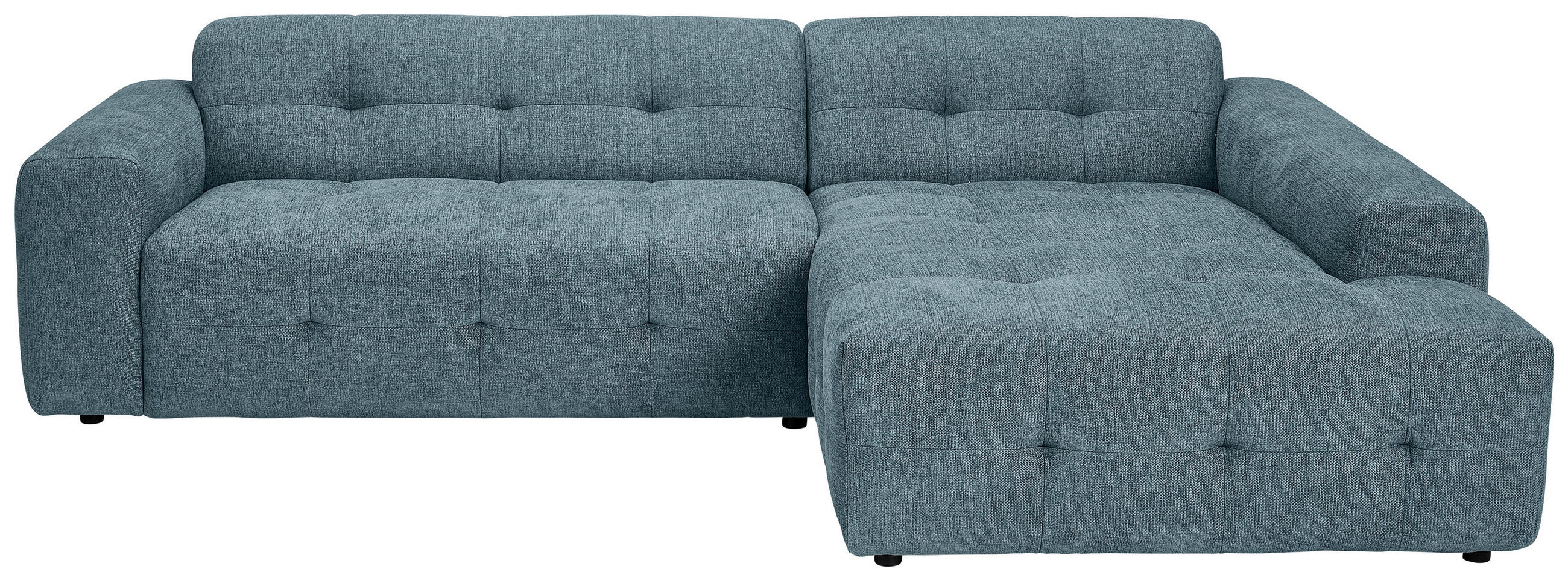 ECKSOFA in Flachgewebe Petrol  292/189 cm  - Petrol/Schwarz, KONVENTIONELL, Kunststoff/Textil (292/189cm) - Carryhome