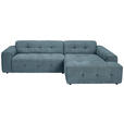 ECKSOFA  in Flachgewebe Petrol  292/189 cm  - Petrol/Schwarz, KONVENTIONELL, Kunststoff/Textil (292/189cm) - Carryhome