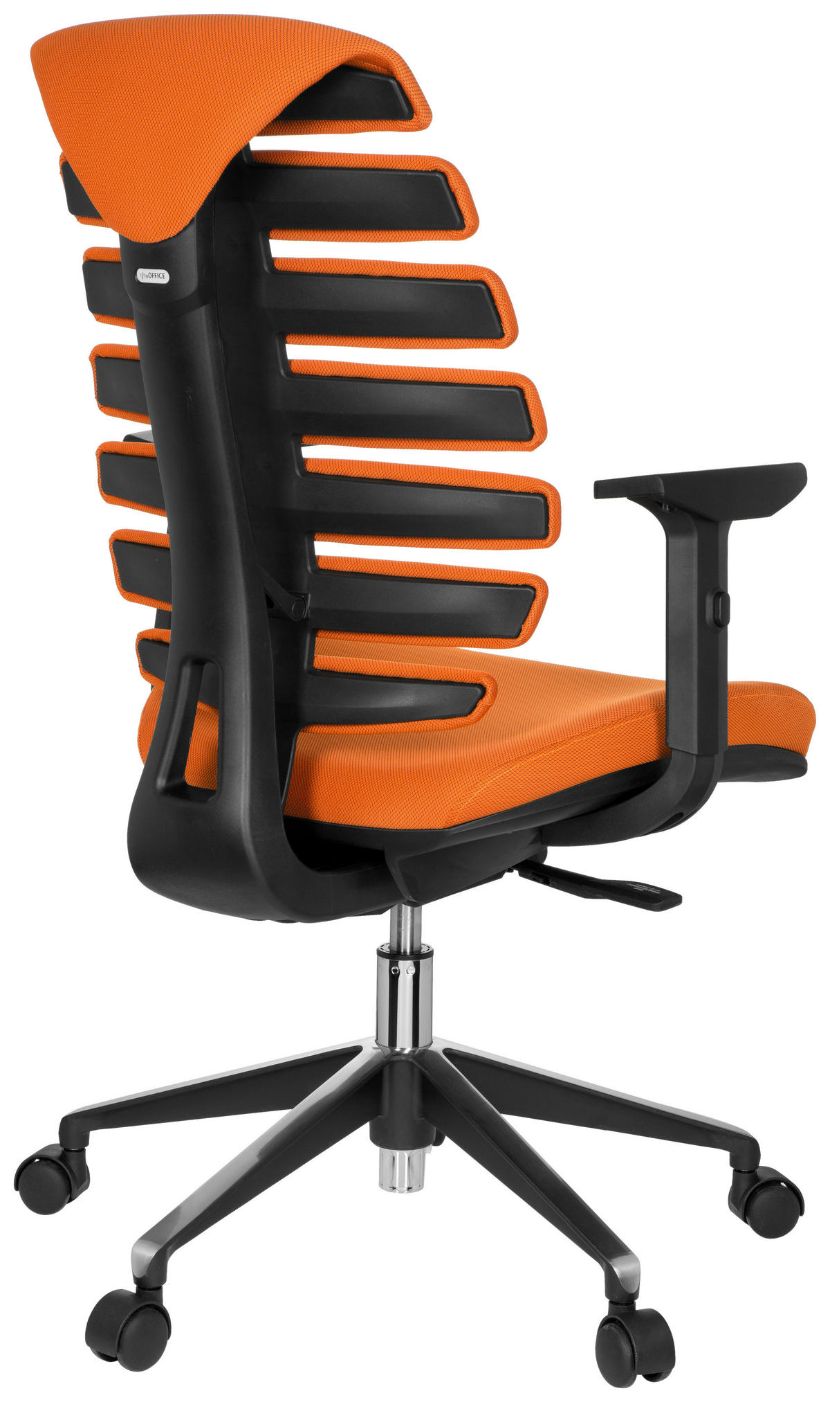 OTOČNÁ ŽIDLE, plochá tkanina, oranžová, černá - oranžová/černá, Moderní, kov/textil (65/115/50cm) - MID.YOU
