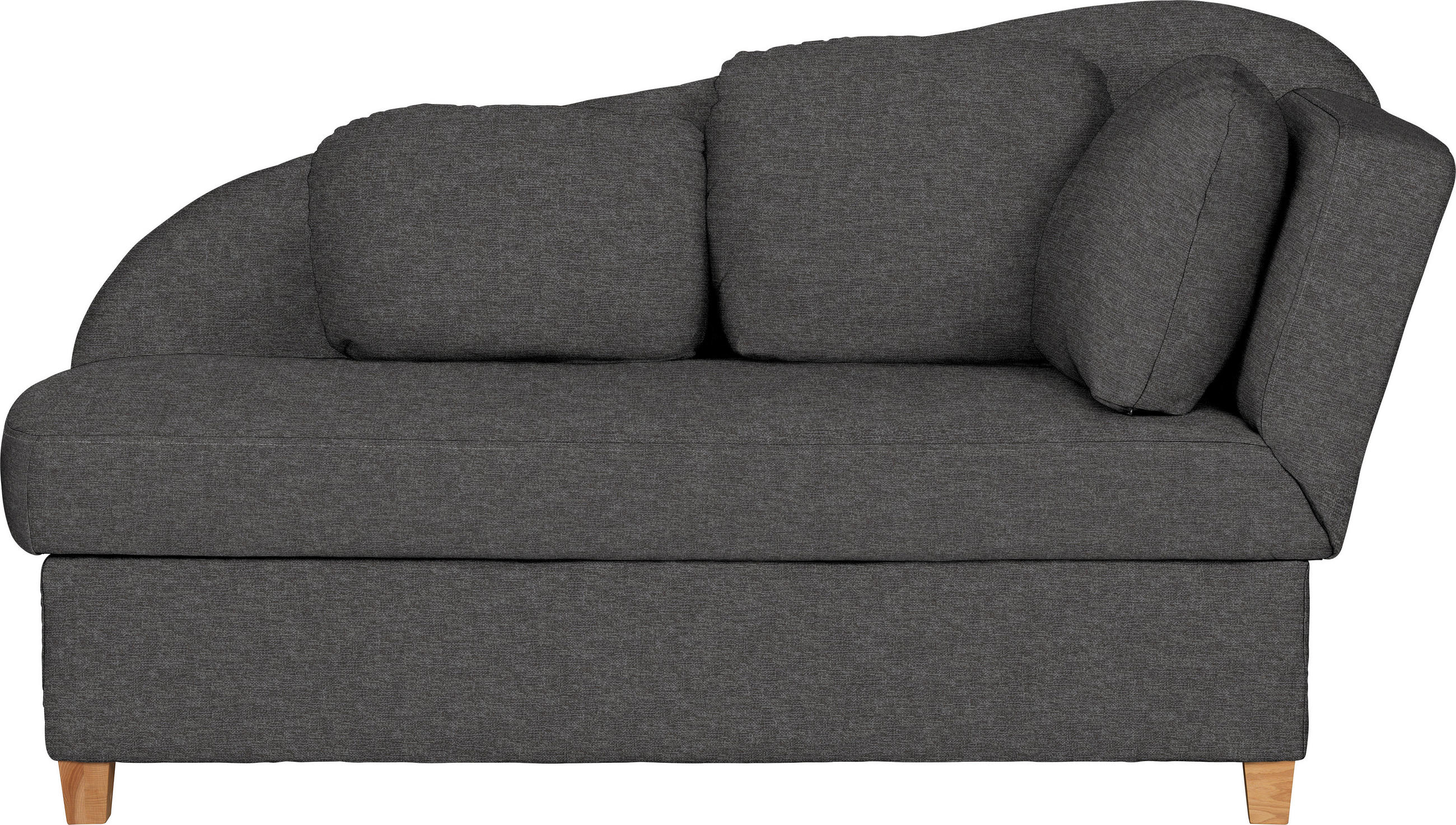 LIEGE Flachgewebe Anthrazit  - Anthrazit, LIFESTYLE, Holz/Textil (180/97/85cm) - Livetastic