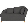 LIEGE in Flachgewebe Anthrazit  - Anthrazit, Lifestyle, Holz/Textil (180/97/85cm) - Novel