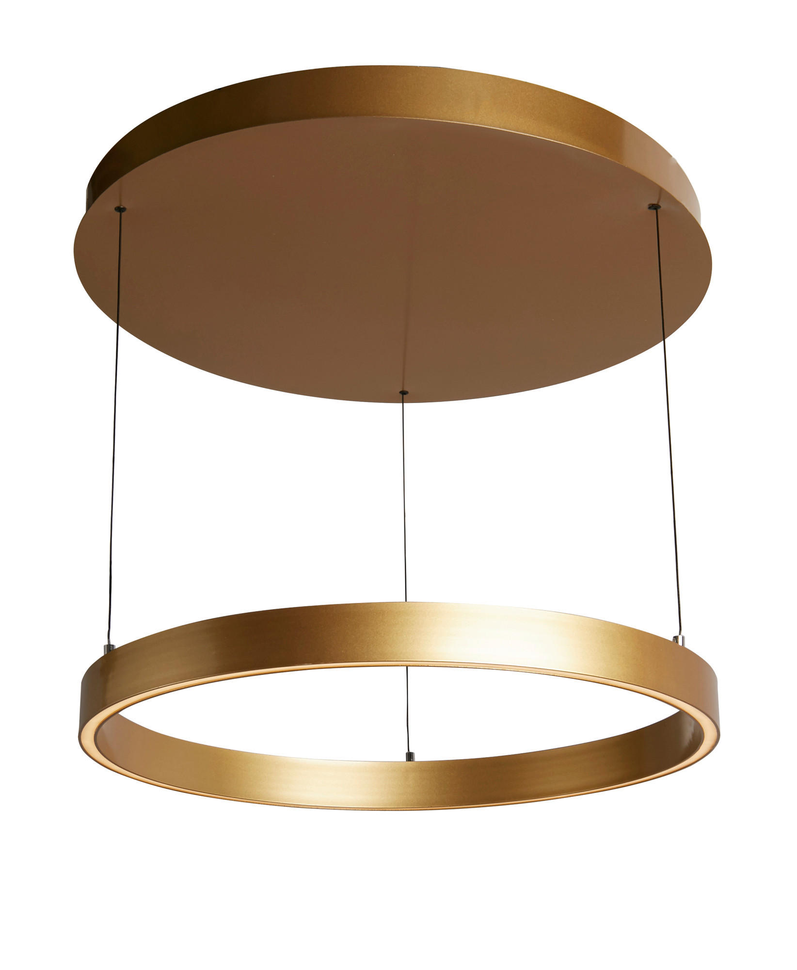 LED-PENDELLEUCHTE Layla Pendant 64/11.5 cm   - Goldfarben, Design, Metall (64/11.5cm) - Searchlight