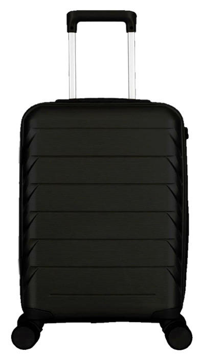 REISEKOFFER Schwarz  - Schwarz, Design, Kunststoff/Textil (52,5/35/21cm) - Novel