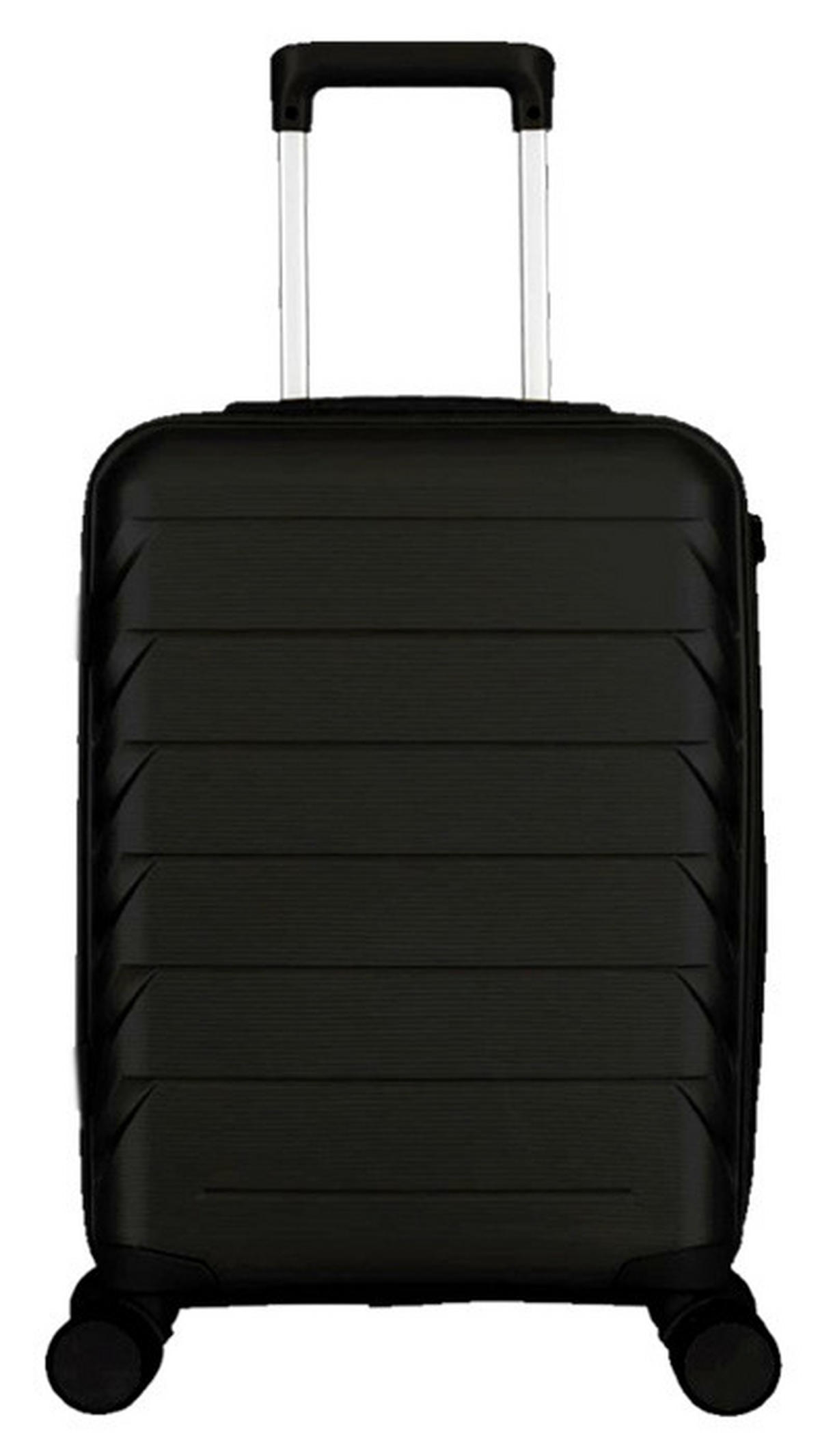 REISEKOFFER Schwarz  - Schwarz, Design, Kunststoff/Textil (52,5/35/21cm) - Novel