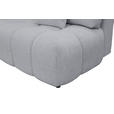 BOXSPRINGSOFA in Chenille Hellgrau  - Hellgrau/Schwarz, MODERN, Kunststoff/Textil (210/72/105cm) - Cantus