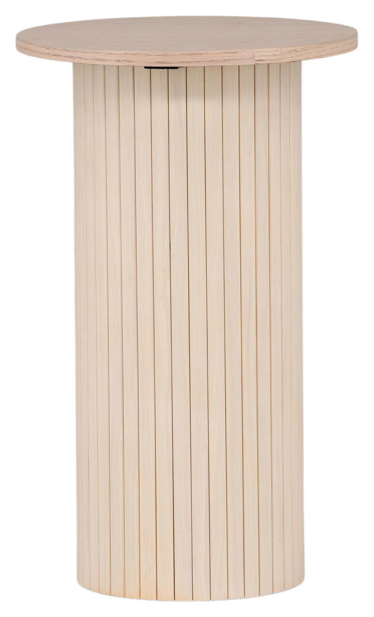 BEISTELLTISCH 40/40/65 cm Weiß, Beige rund  - Beige/Weiß, Design, Holzwerkstoff (40/40/65cm) - Livetastic