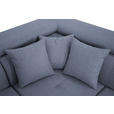 ECKSOFA  in Webstoff Blau  - Blau/Silberfarben, Design, Textil/Metall (257/226cm) - Xora