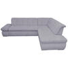 ECKSOFA in Mikrofaser Grau  273/216 cm  - Chromfarben/Grau, KONVENTIONELL, Textil/Metall (273/216cm) - MID.YOU
