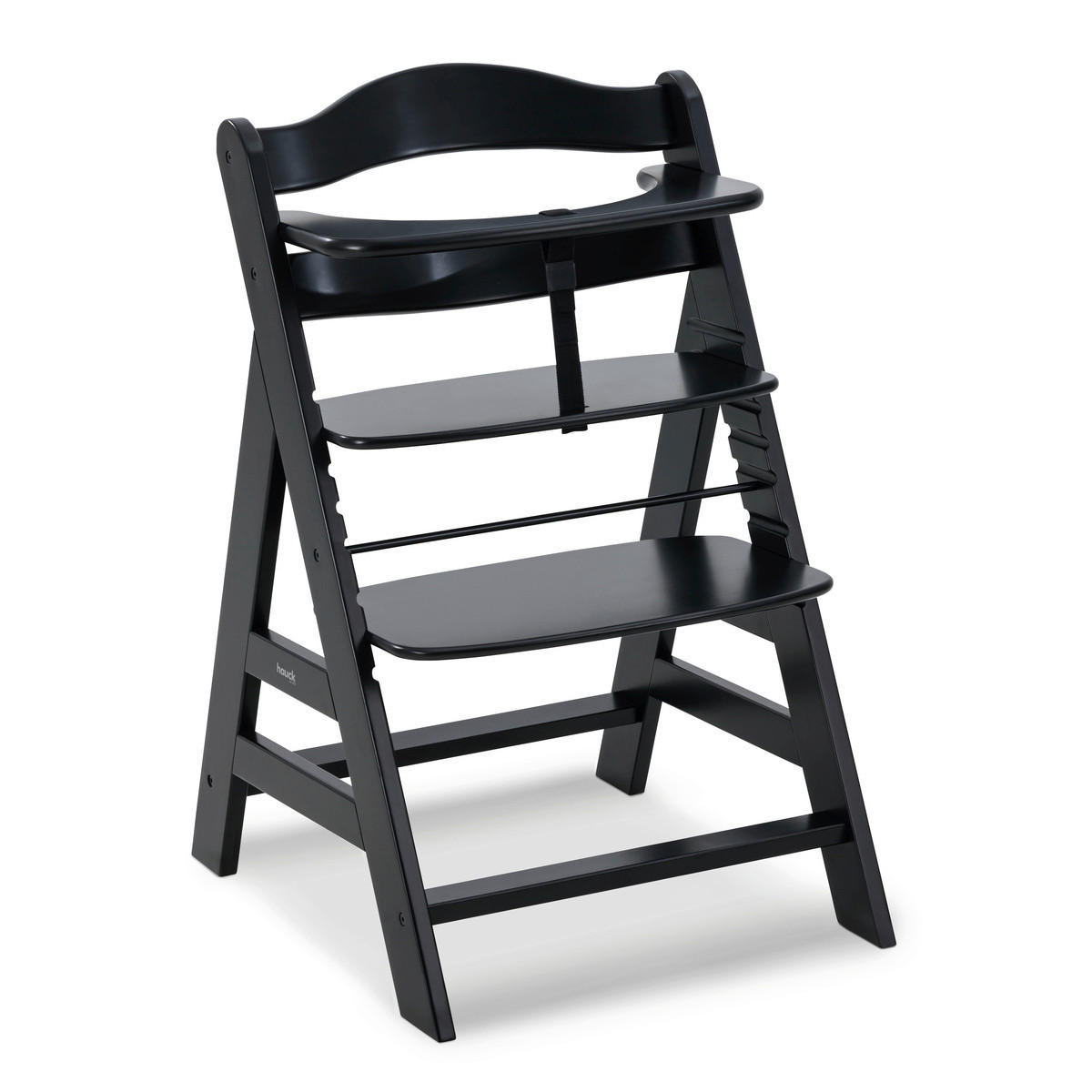 HOCHSTUHL ALPHA + Schwarz  - Schwarz, Basics, Holz (56/77/48cm) - Hauck