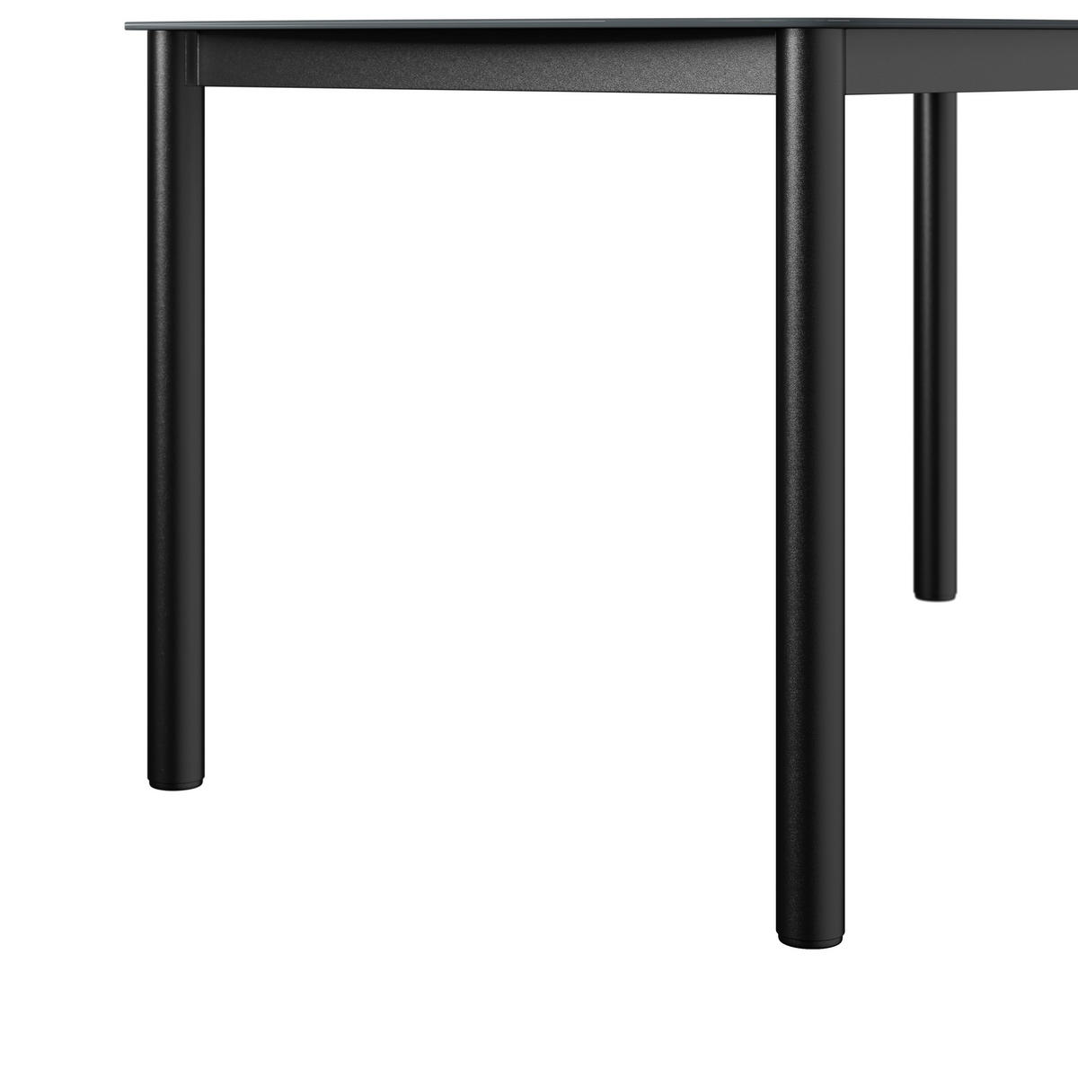 DINING-LOUNGESET Aluminium  - Dunkelgrau/Naturfarben, Basics, Glas/Textil (265,5/80/205,5cm) - Ambia Garden