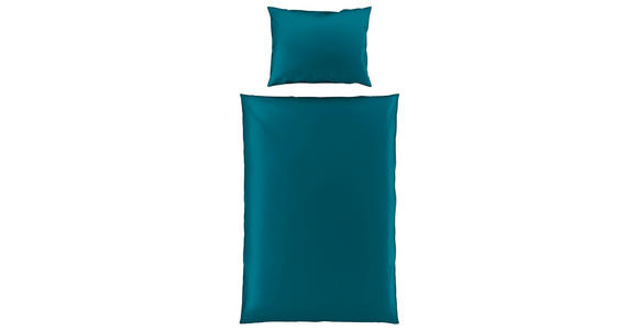 BETTWÄSCHE TANJA Satin 140/200 cm - Petrol, Basics, Textil (140/200cm) - Novel