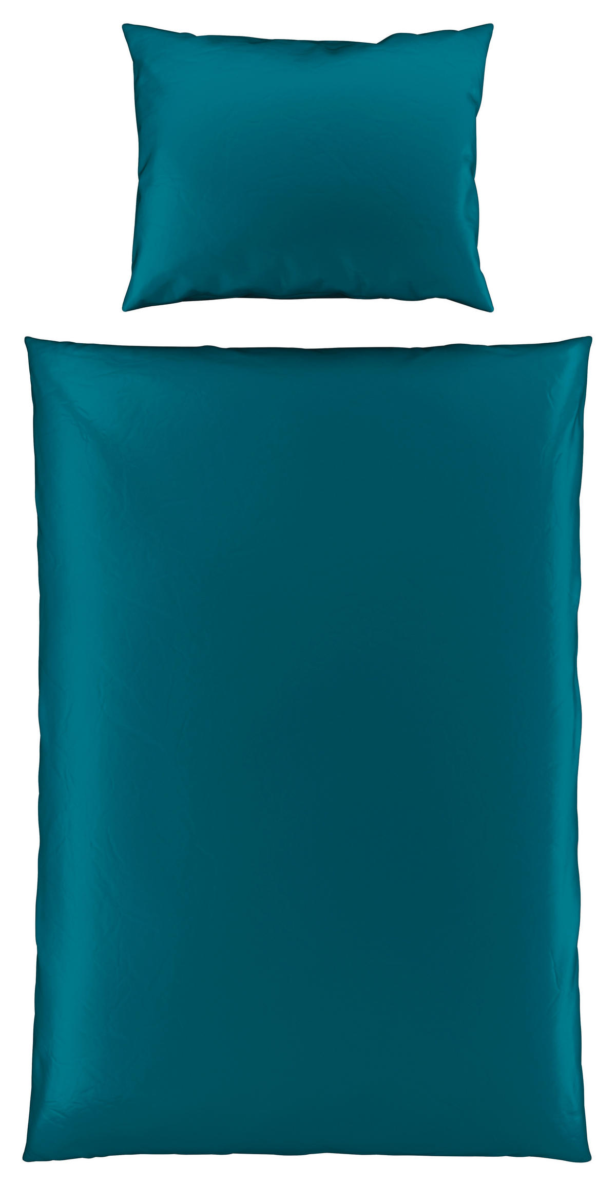POSTEĽNÁ BIELIZEŇ, satén, petrolejová, 140/200 cm - petrolejová, Basics, textil (140/200cm) - Novel