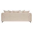 3-SITZER-SOFA  in Chenille Beige  - Beige/Schwarz, KONVENTIONELL, Textil/Metall (228/84/99cm) - Carryhome