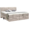 BOXSPRINGBETT 180/200 cm  in Beige  - Beige/Schwarz, Design, Kunststoff/Textil (180/200cm) - Hom`in