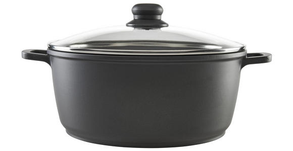 KOCHTOPF 6,2 L - Klar/Schwarz, Basics, Glas/Metall (28/12,5cm) - Homeware Profession.