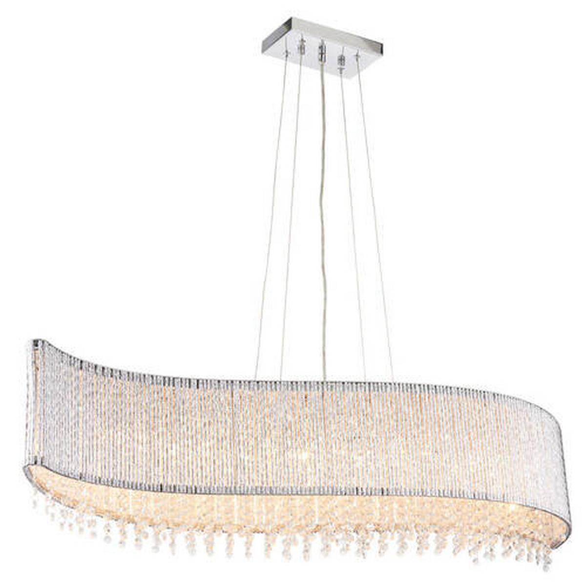 KRISTALL-HÄNGELEUCHTE 112/36/176,5 cm   - Klar/Chromfarben, KONVENTIONELL, Glas (112/36/176,5cm) - ENDON
