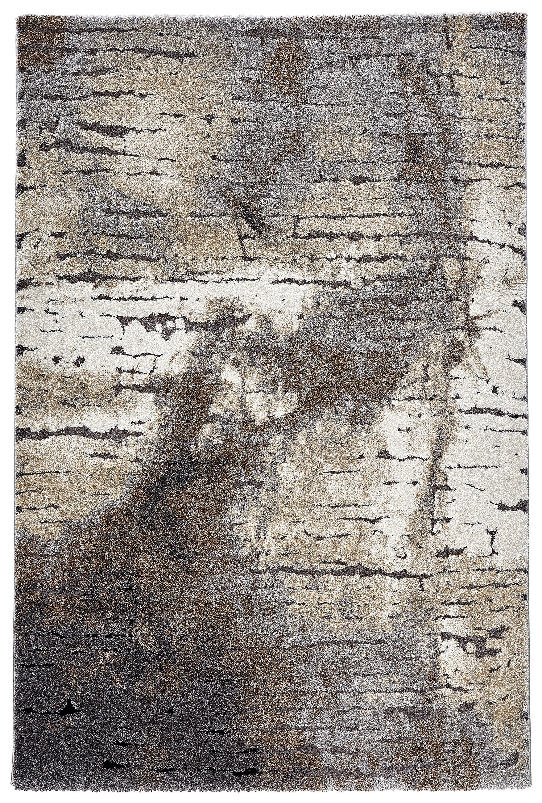 Wecon Home Webteppich Timber Anthrazit, Creme, Grau, Dunkelgrau 80x150 cm