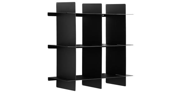 WANDREGAL 40/40/15 cm  - Schwarz, Basics, Metall (40/40/15cm) - Landscape