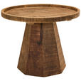 BEISTELLTISCH 60/60/50 cm Mangoholz massiv Naturfarben rund  - Naturfarben, Design, Holz (60/60/50cm) - Carryhome