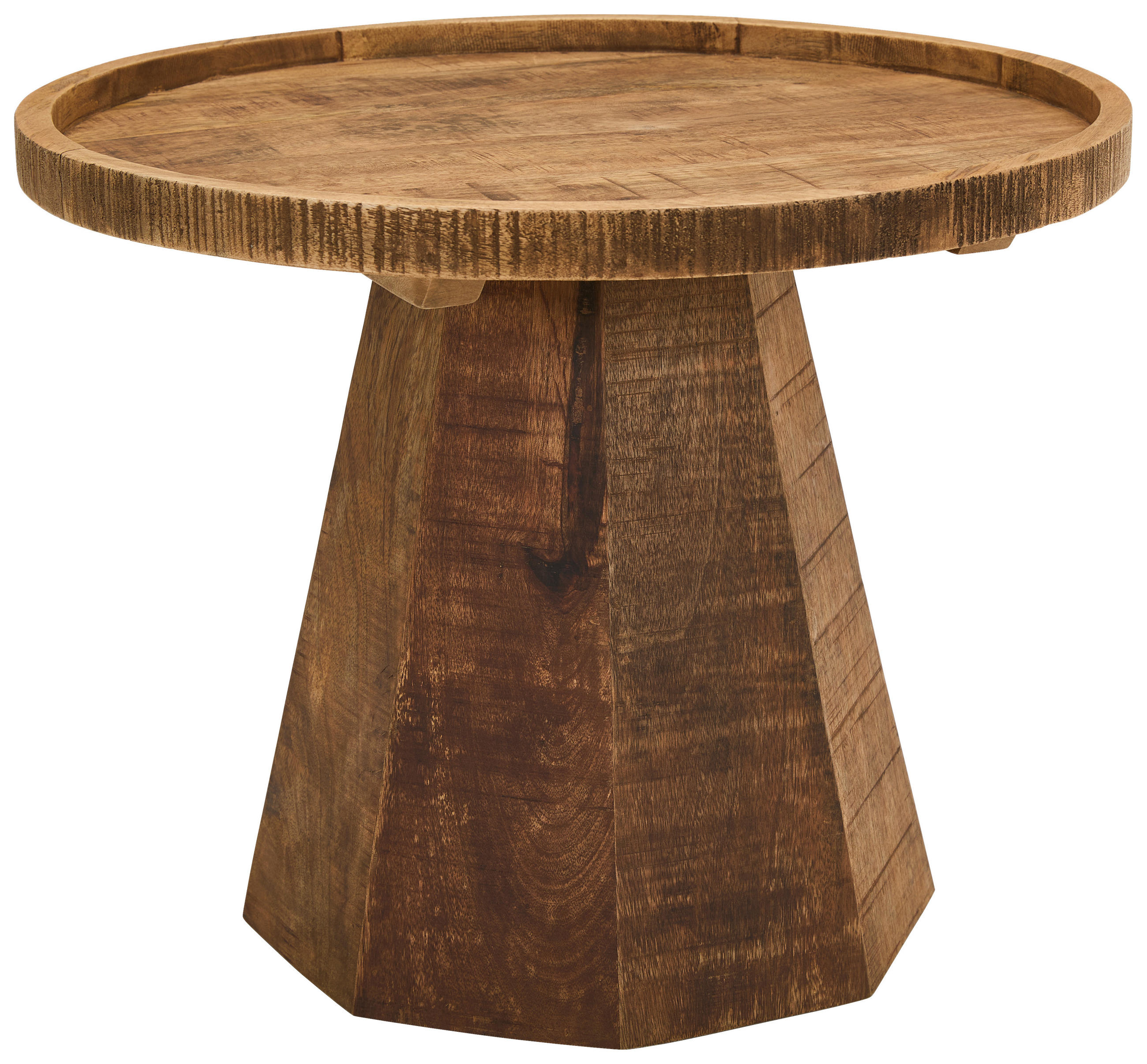 BEISTELLTISCH 60/60/50 cm Mangoholz massiv Naturfarben rund  - Naturfarben, Design, Holz (60/60/50cm) - Carryhome