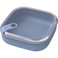 FRISCHHALTEDOSE Ela 1 L  - Blau/Transparent, Basics, Kunststoff (19,5/19,5/6,7cm) - Rotho