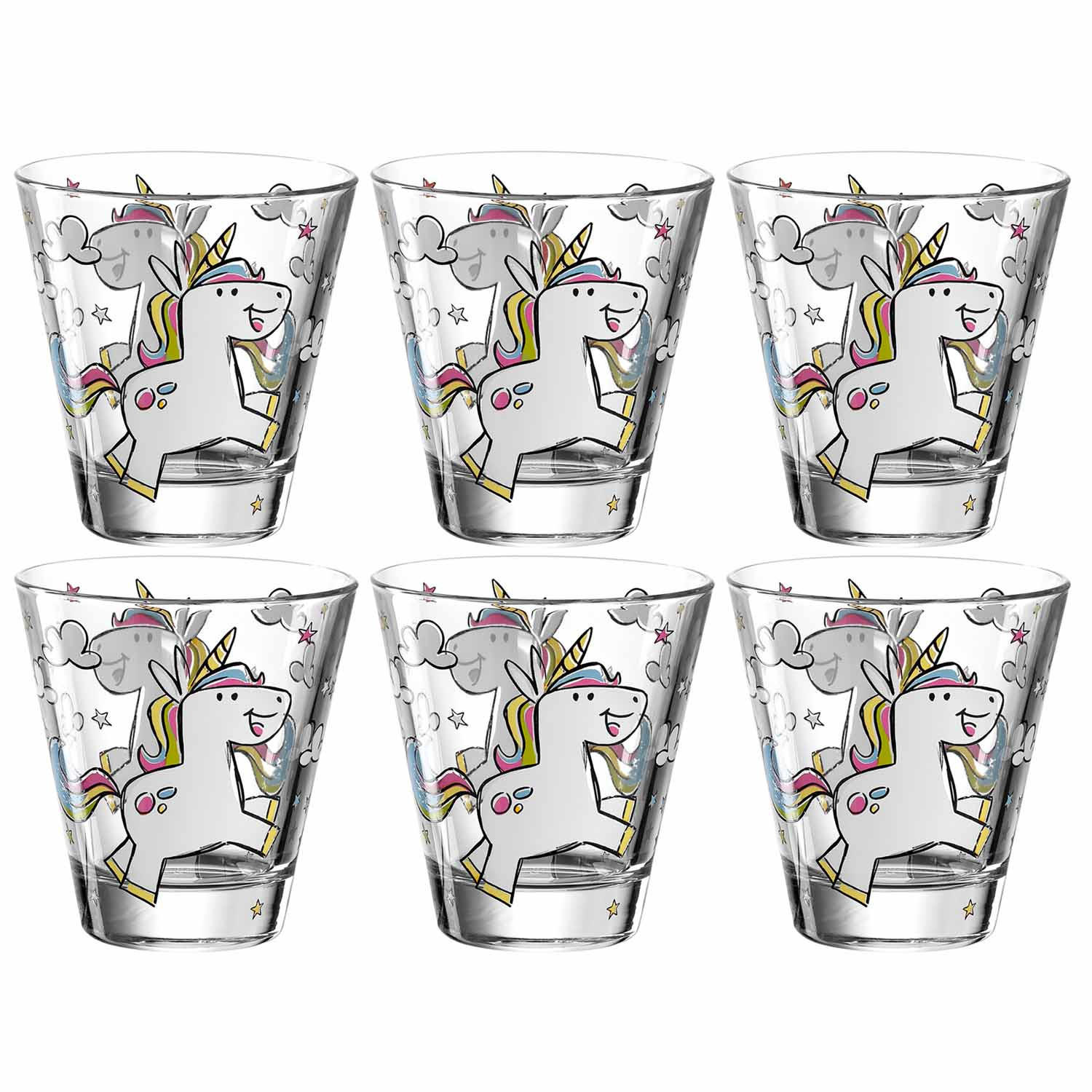 KINDER-GLÄSERSET Bambini 6-teilig  - Transparent, Trend, Glas (8,5/9,0/8,5cm) - Leonardo