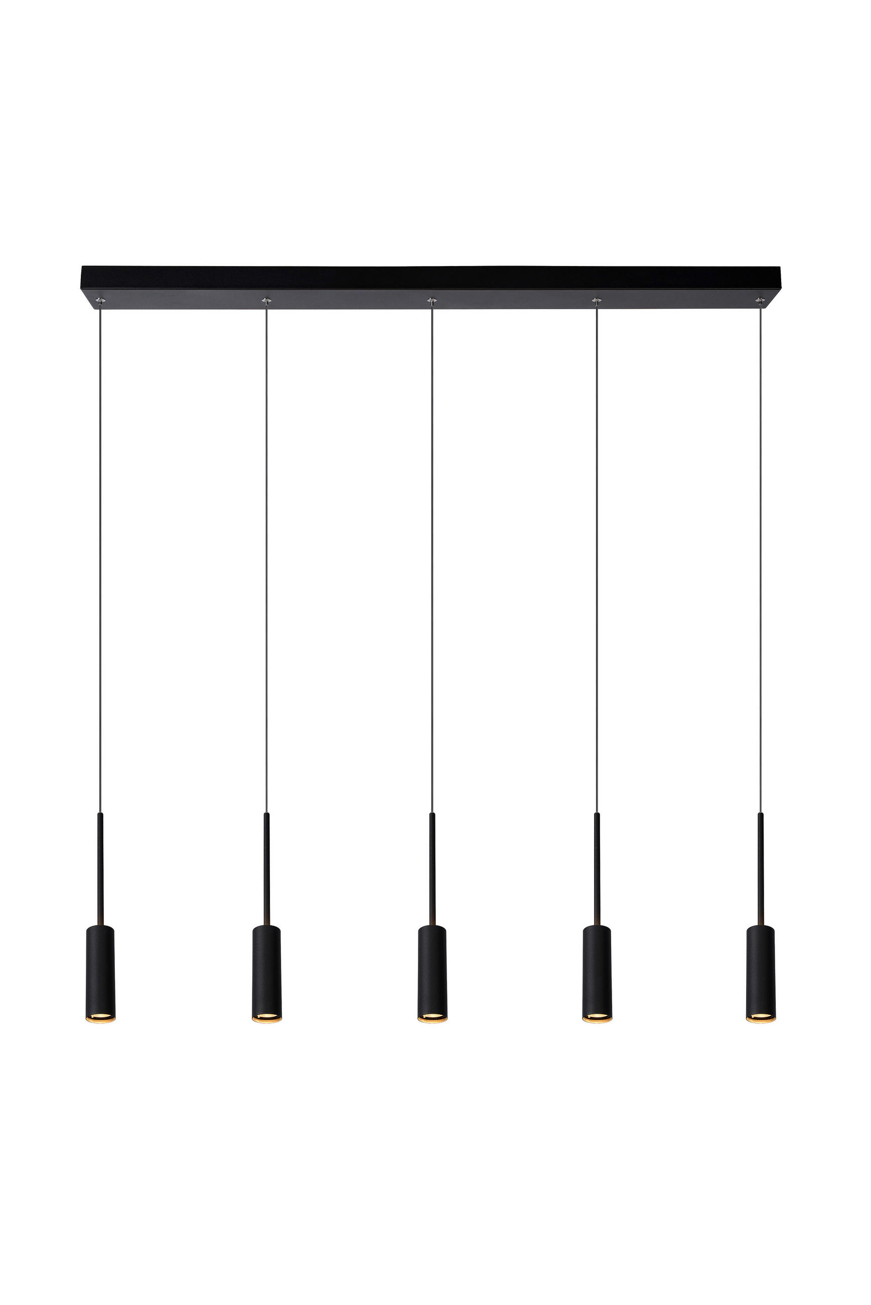 HÄNGELEUCHTE Tubule 101/10/167 cm  - Schwarz, Design, Metall (101/10/167cm) - Lucide