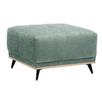 HOCKER in Textil Grün  - Schwarz/Grün, Modern, Holz/Textil (73/47/73cm) - home24