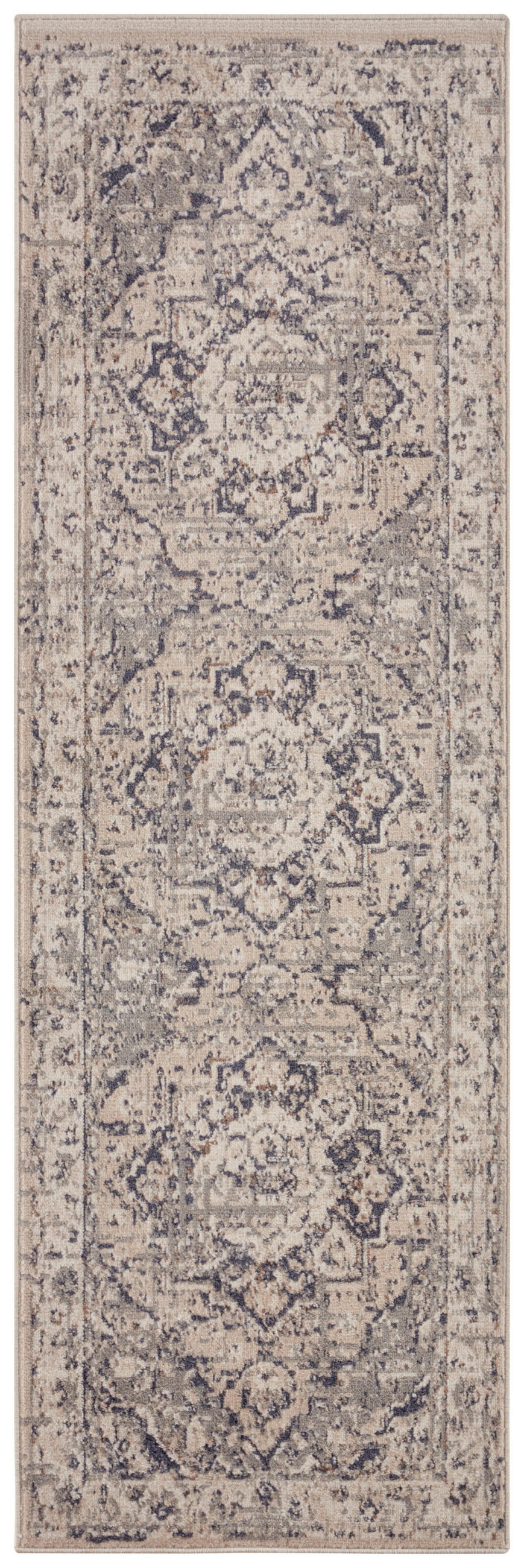 LÄUFER 80/200 cm Terrain  - Creme/Grau, Design, Kunststoff/Textil (80/200cm)