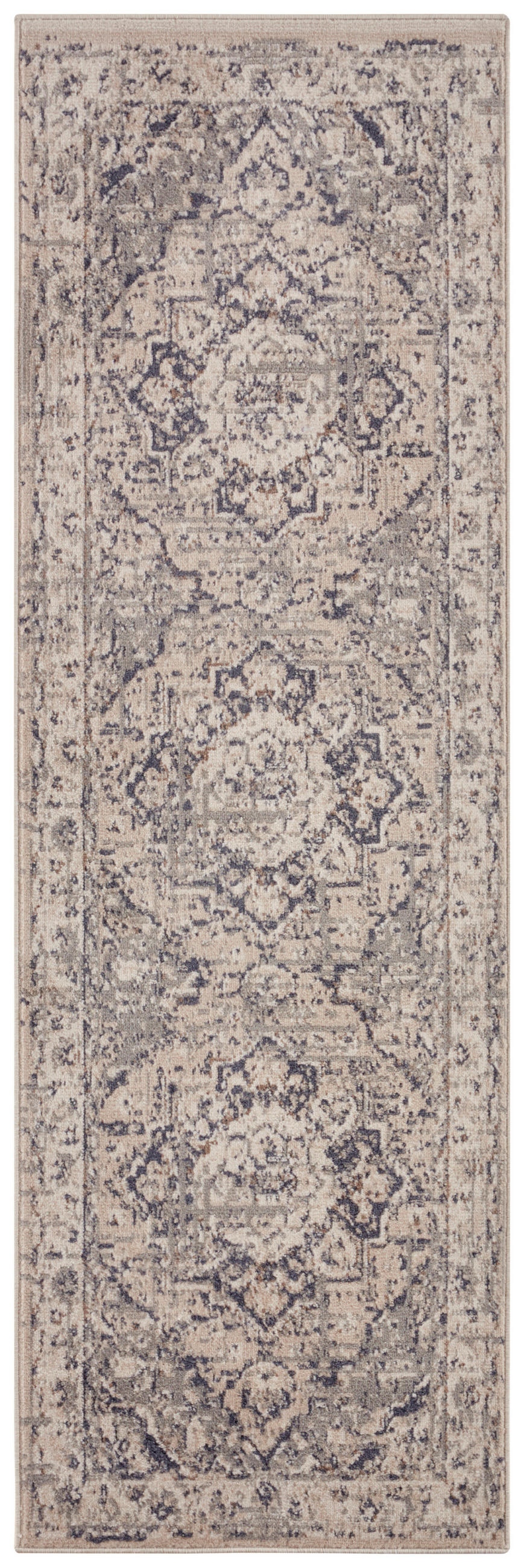 LÄUFER 80/200 cm Terrain  - Creme/Grau, Design, Kunststoff/Textil (80/200cm)