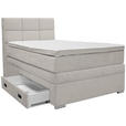 BOXSPRINGBETT 140/200 cm  in Grau  - Alufarben/Grau, KONVENTIONELL, Kunststoff/Textil (140/200cm) - Carryhome