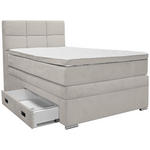 BOXSPRINGBETT 140/200 cm  in Grau  - Alufarben/Grau, KONVENTIONELL, Kunststoff/Textil (140/200cm) - Carryhome