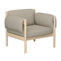 FÅTÖLJ i trä, textil beige, ek Bianco  - beige/ek Bianco, Design, trä/textil (93/74/78cm) - Skovby
