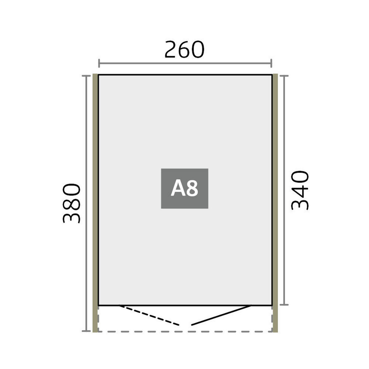 GERÄTEHAUS 260/222/380 cm  - Dunkelgrau, Basics, Metall (260/222/380cm) - Biohort